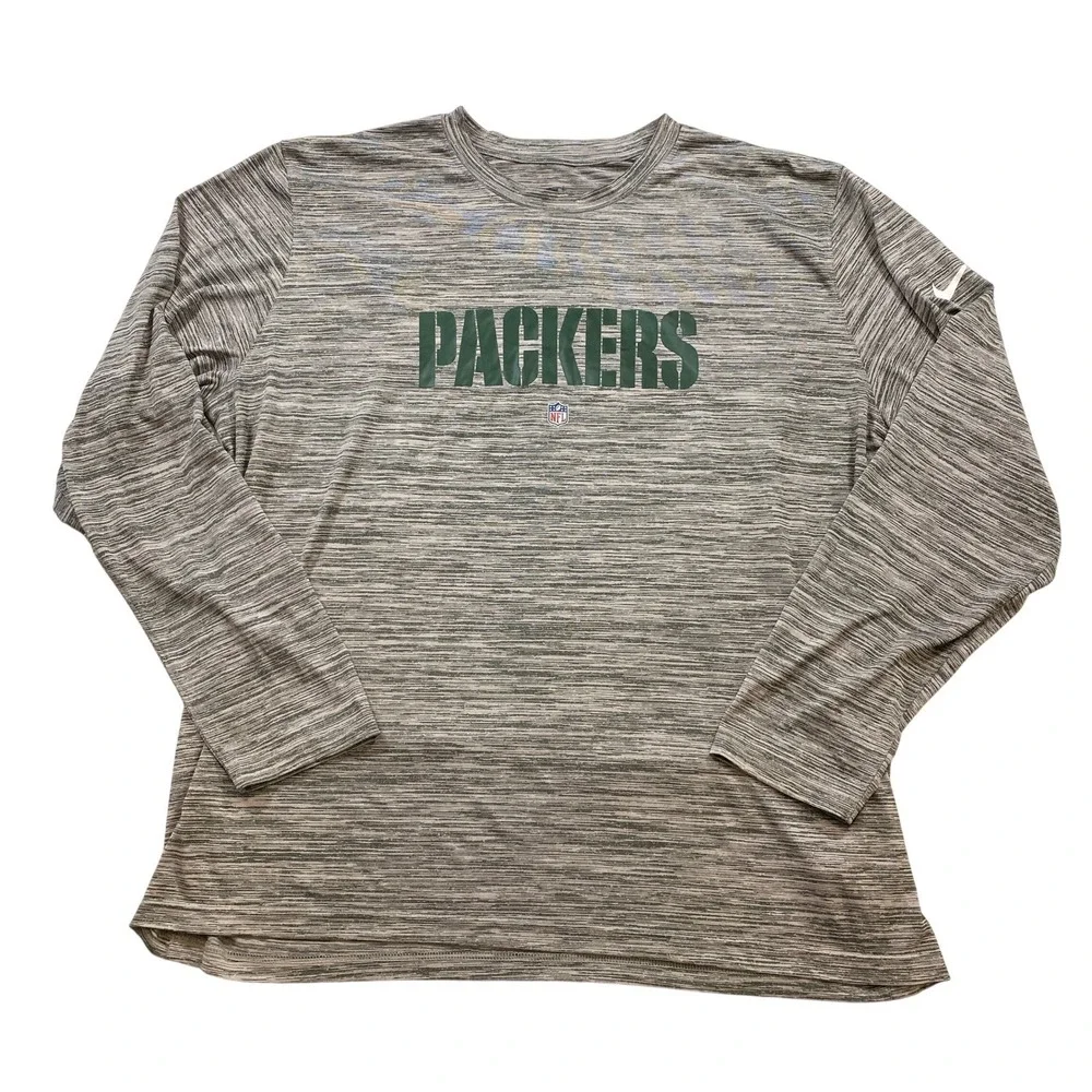Nike‎ Green Bay Packers Long Sleeve Dri-FIT T-Shirt Men's XXL NFL